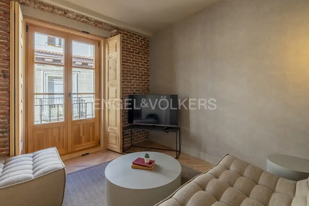 Sala de estar de Piso de alquiler en Madrid con Aire acondicionado, Calefacción y Amueblado