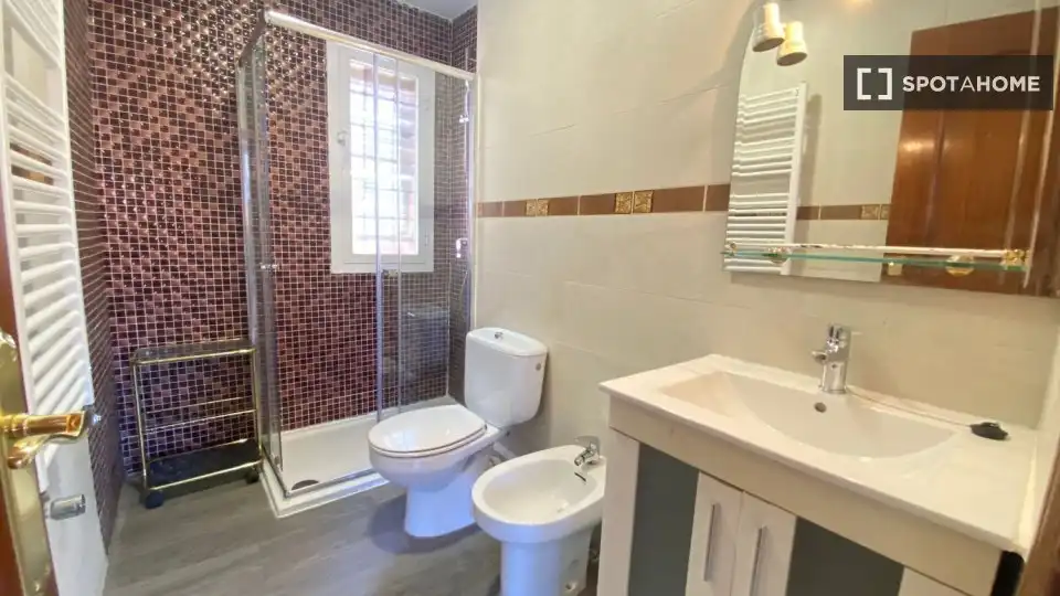 Bathroom of Flat for rent in Madrid  with Air Conditioner, Heating and Furnished