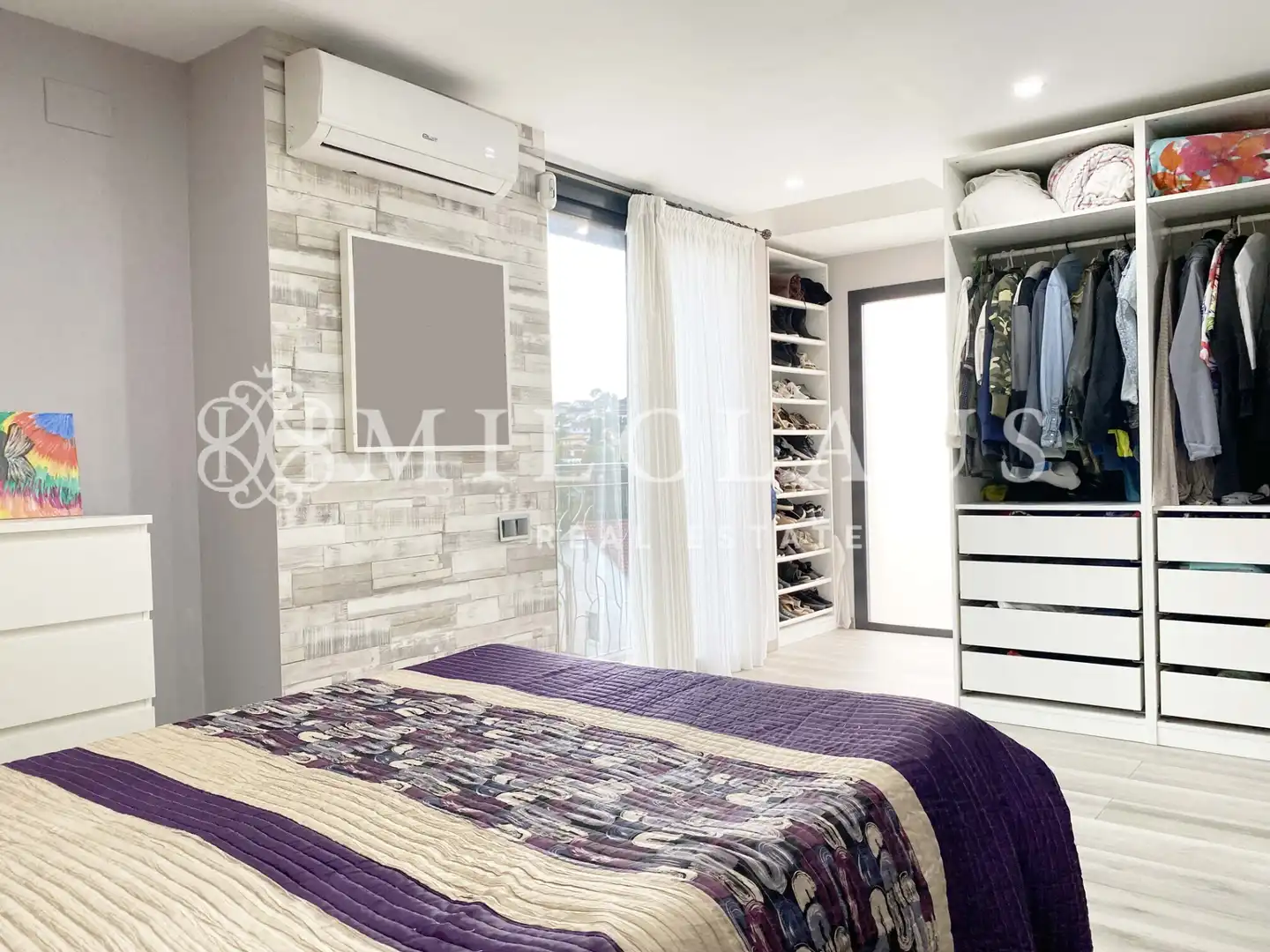 Schlafzimmer von Haus oder Chalet zum Verkauf in Lliçà d'Amunt mit Klimaanlage, Heizung und Privatgarten