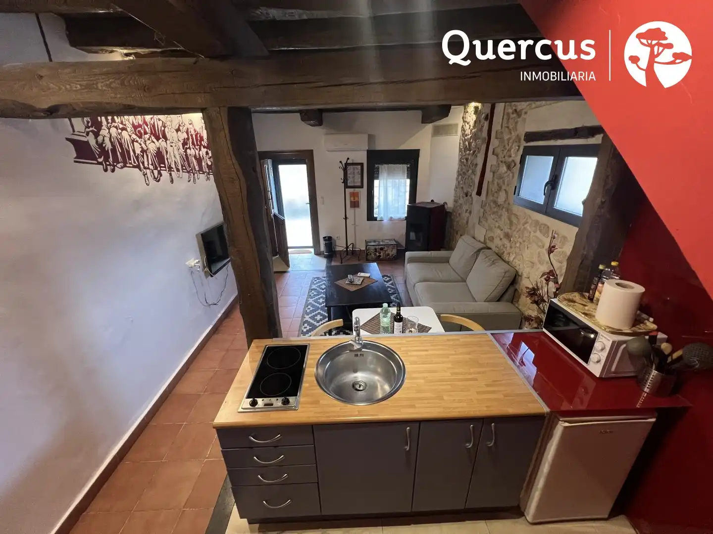 Living room of Houses for sale in Cabañas de Polendos  with Air Conditioner, Heating and Furnished