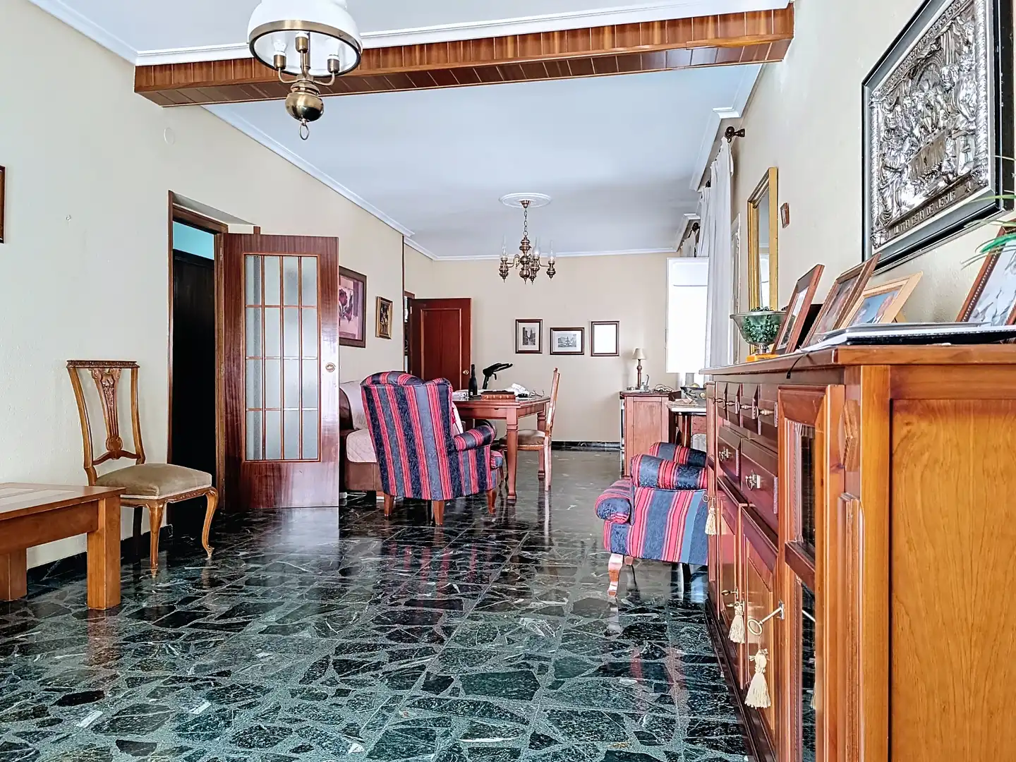 Sala d'estar de Casa o xalet en venda en Mancha Real amb Calefacció, Terrassa i Moblat