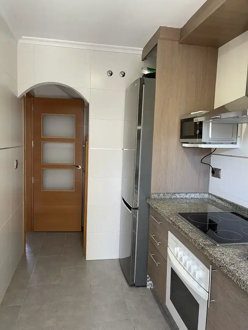 Kitchen of Flat for sale in Pilar de la Horadada  with Private garden, Swimming Pool and Furnished