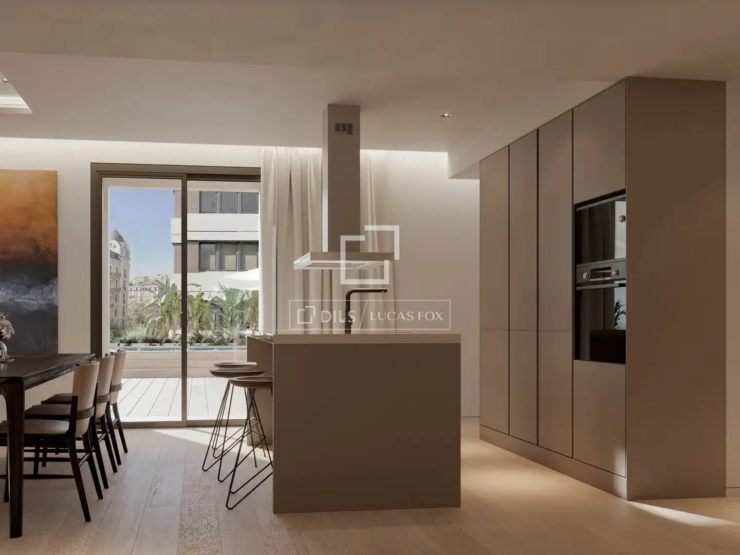 Kitchen of Flat for sale in Barcelona  with Air Conditioner, Terrace and Swimming Pool