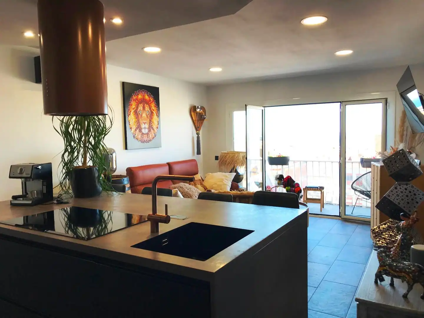 Sala de estar de Ático en venta en Roses con Aire acondicionado y Terraza