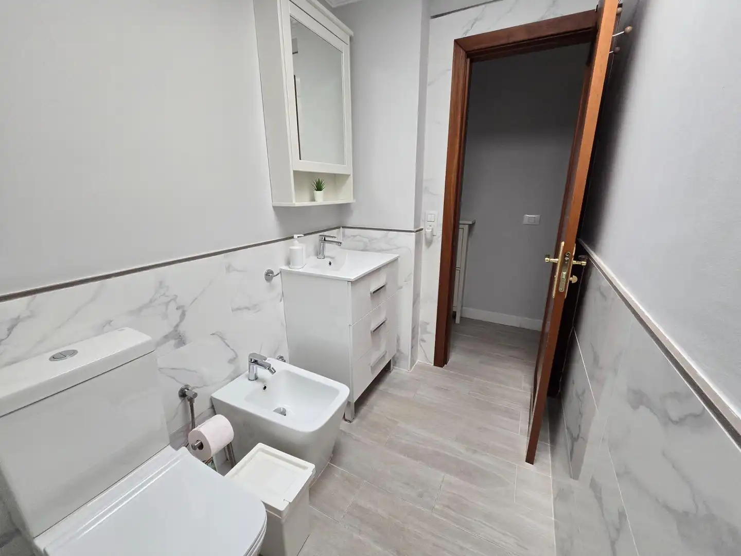 Baño de Dúplex de alquiler en Mogán con Aire acondicionado, Terraza y Amueblado