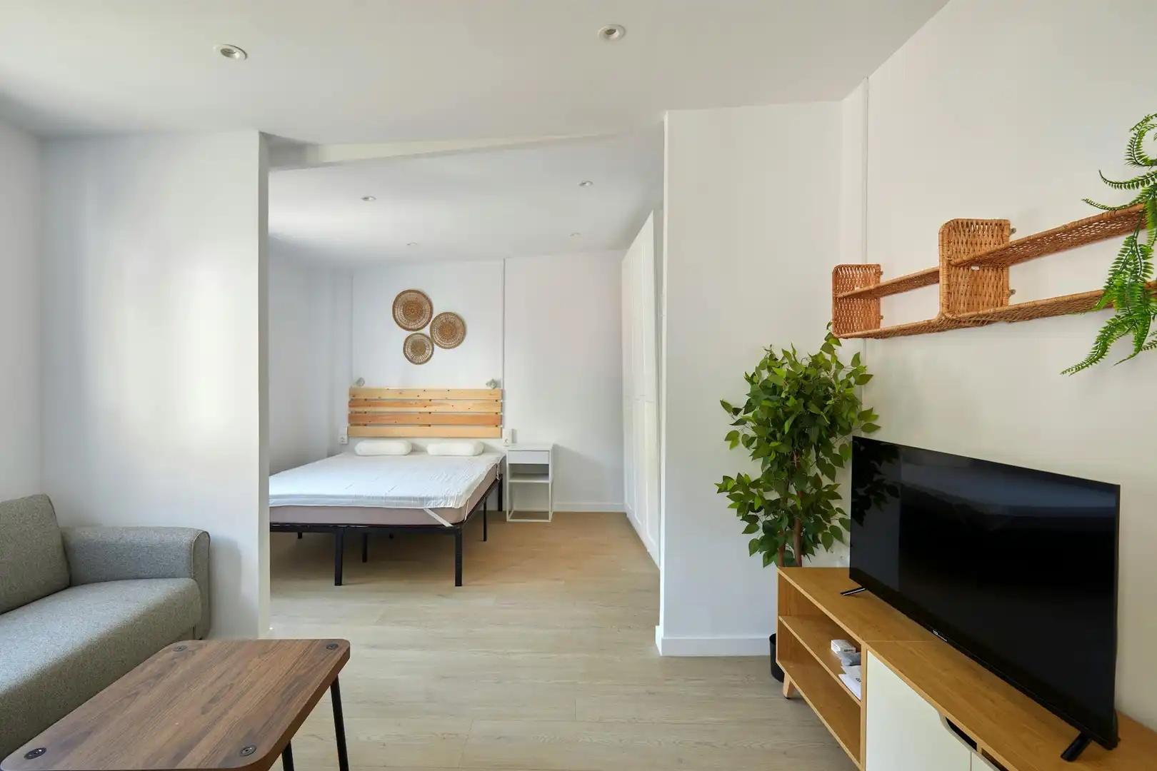 Schlafzimmer von Wohnung zur Miete in Barcelona mit Klimaanlage, Heizung und Möbliert