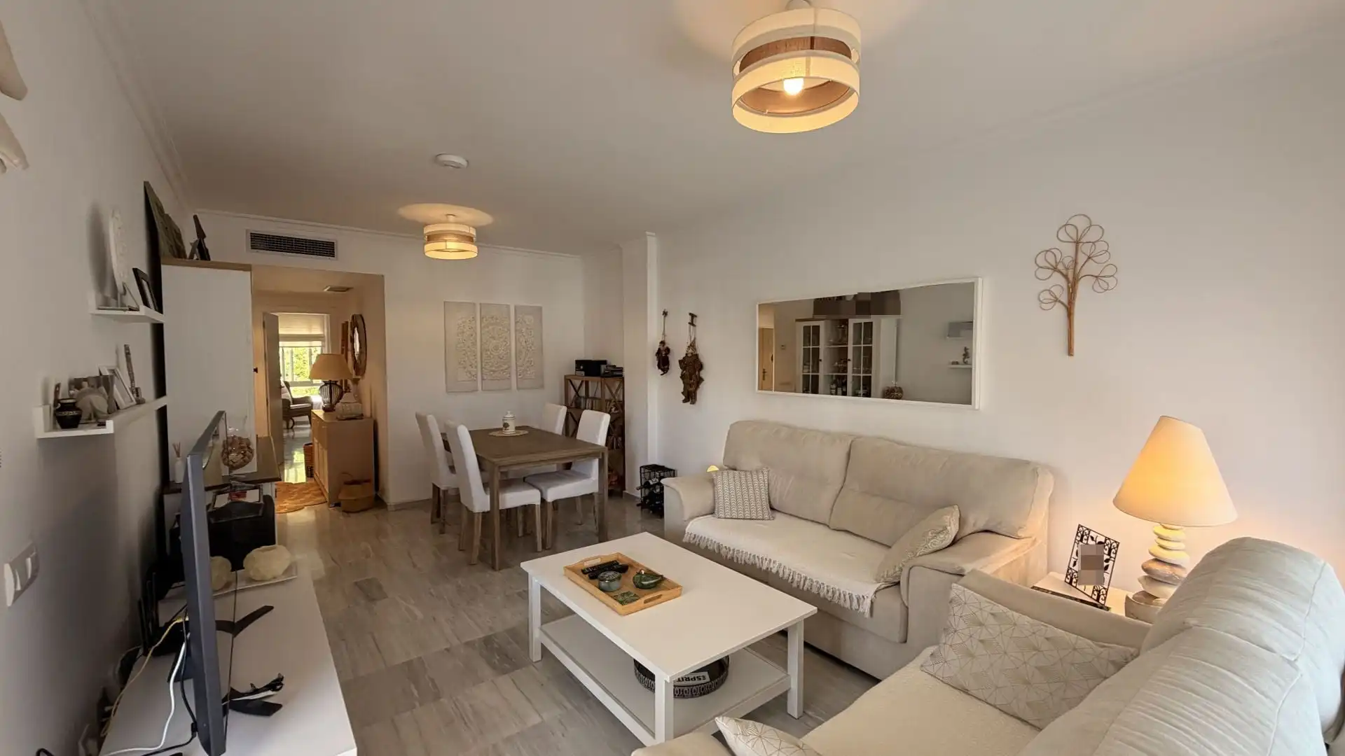 Sala de estar de Apartamento en venta en Alhaurín El Grande con Aire acondicionado, Trastero y Piscina