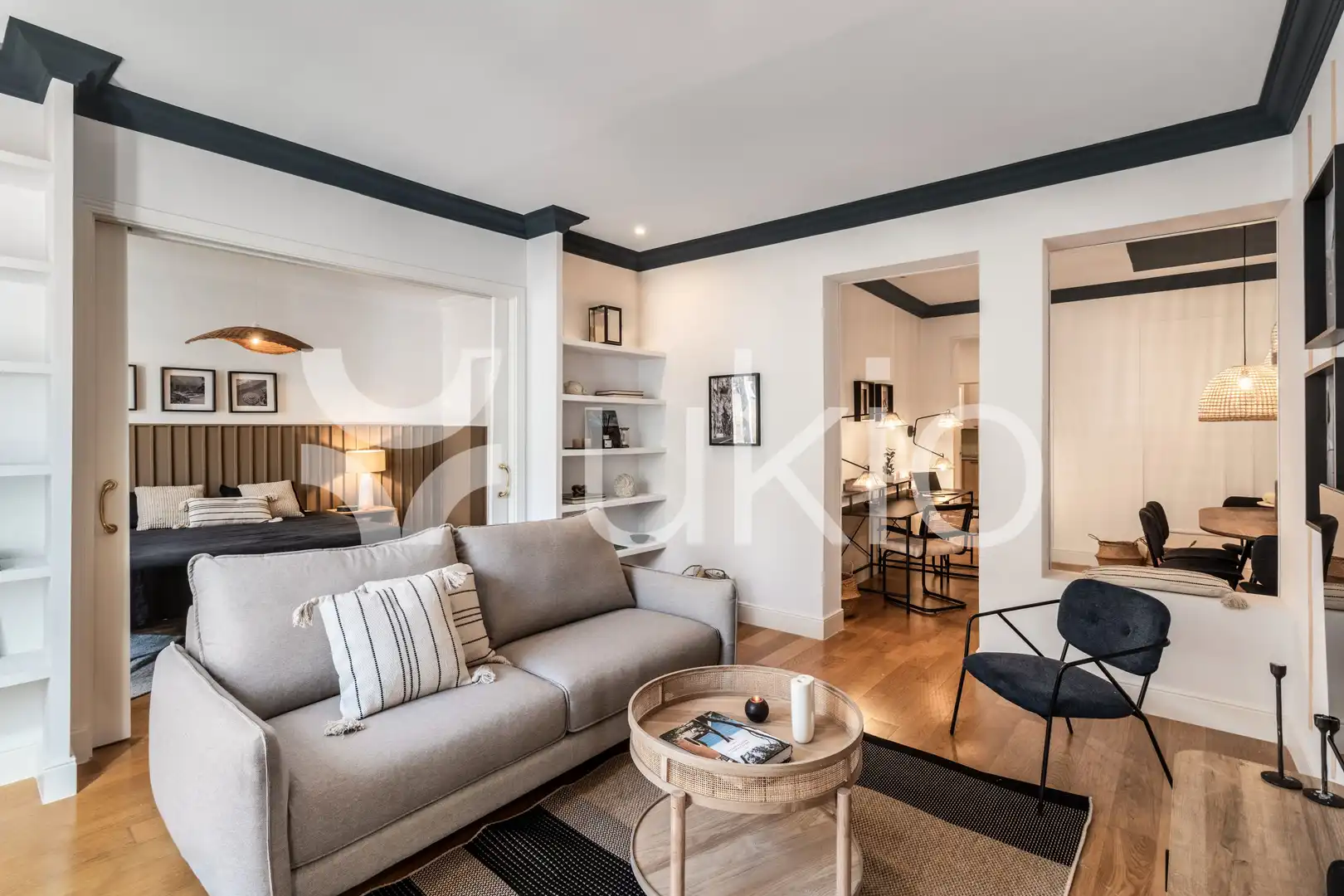 Living room of Flat for rent in Madrid  with Air Conditioner, Heating and Terrace