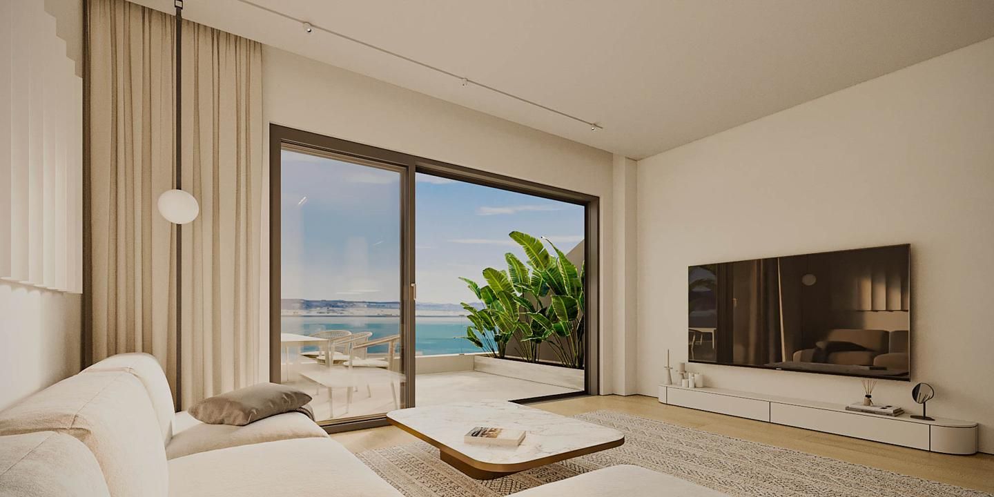 Sala de estar de Ático en venta en Mijas con Aire acondicionado, Calefacción y Jardín privado