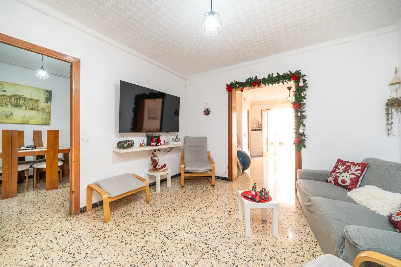 Wohnzimmer von Einfamilien-Reihenhaus zum Verkauf in  Palma de Mallorca mit Abstellraum und Balkon