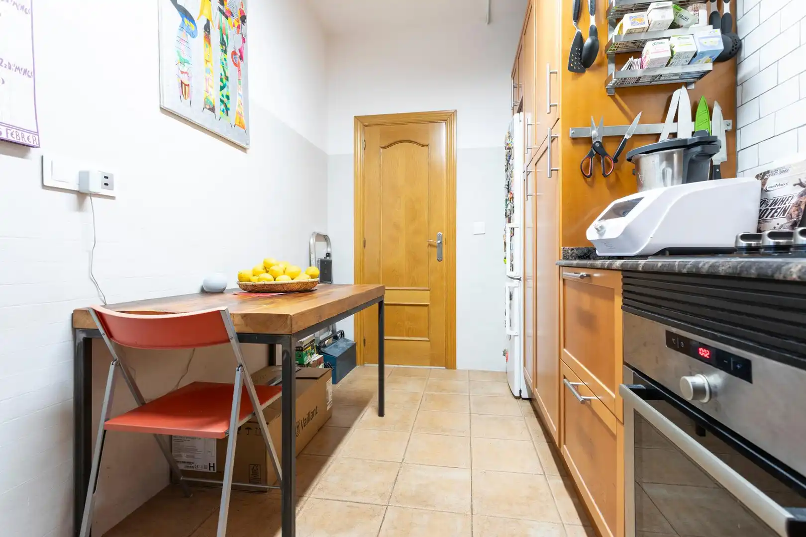 Küche von Wohnung zum Verkauf in Barcelona mit Klimaanlage, Heizung und Parkett