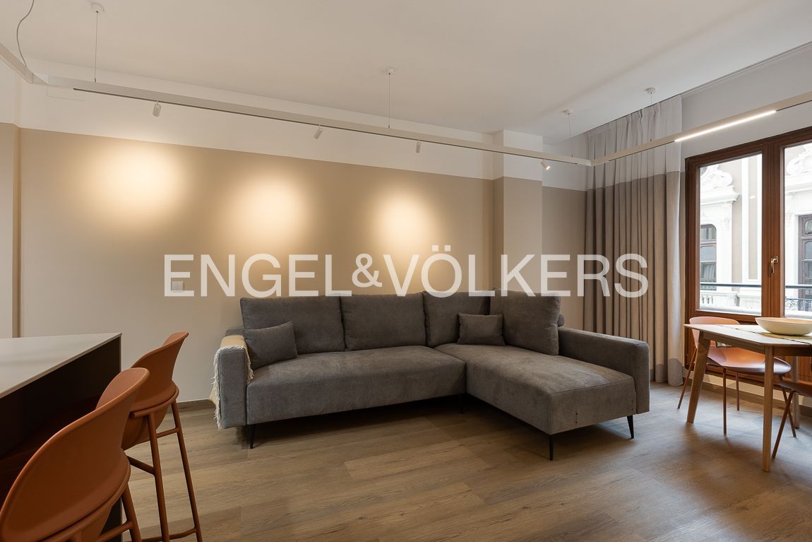 Sala d'estar de Pis de lloguer en  Valencia Capital amb Aire condicionat, Calefacció i Terrassa