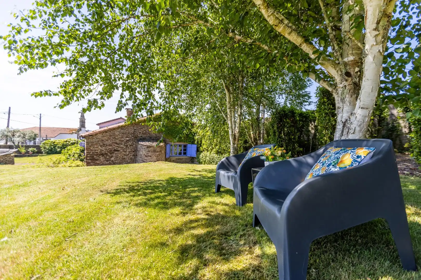 Jardín de Casa o chalet en venta en O Pino  con Calefacción, Jardín privado y Terraza