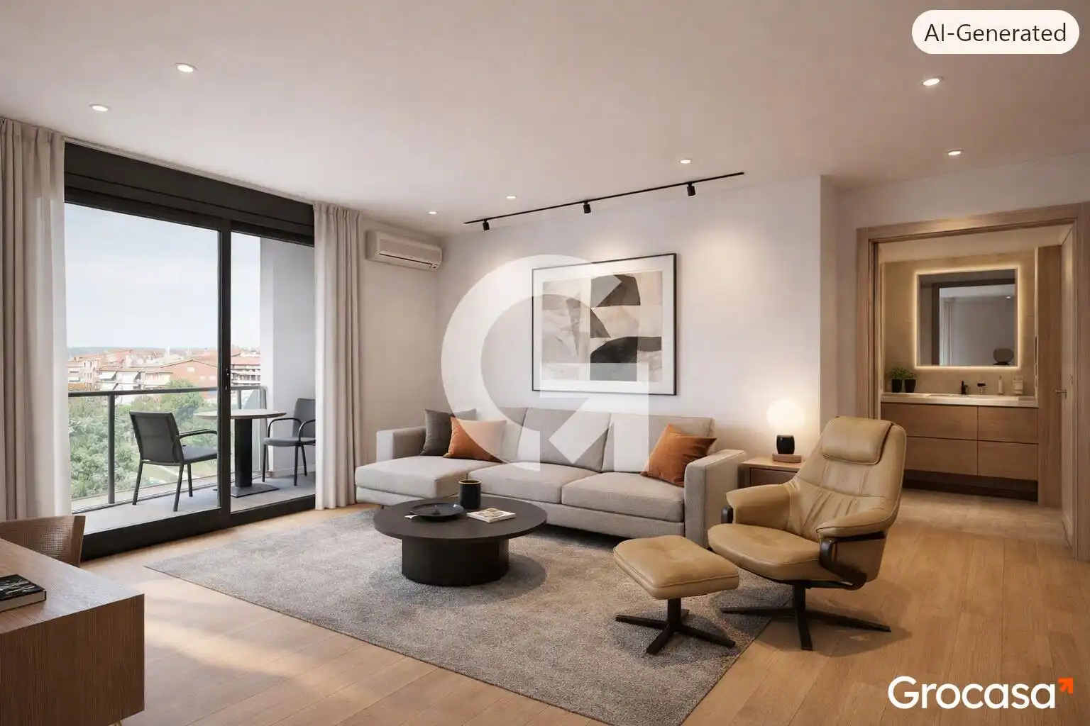 Sala de estar de Piso en venta en Rubí con Aire acondicionado, Calefacción y Terraza