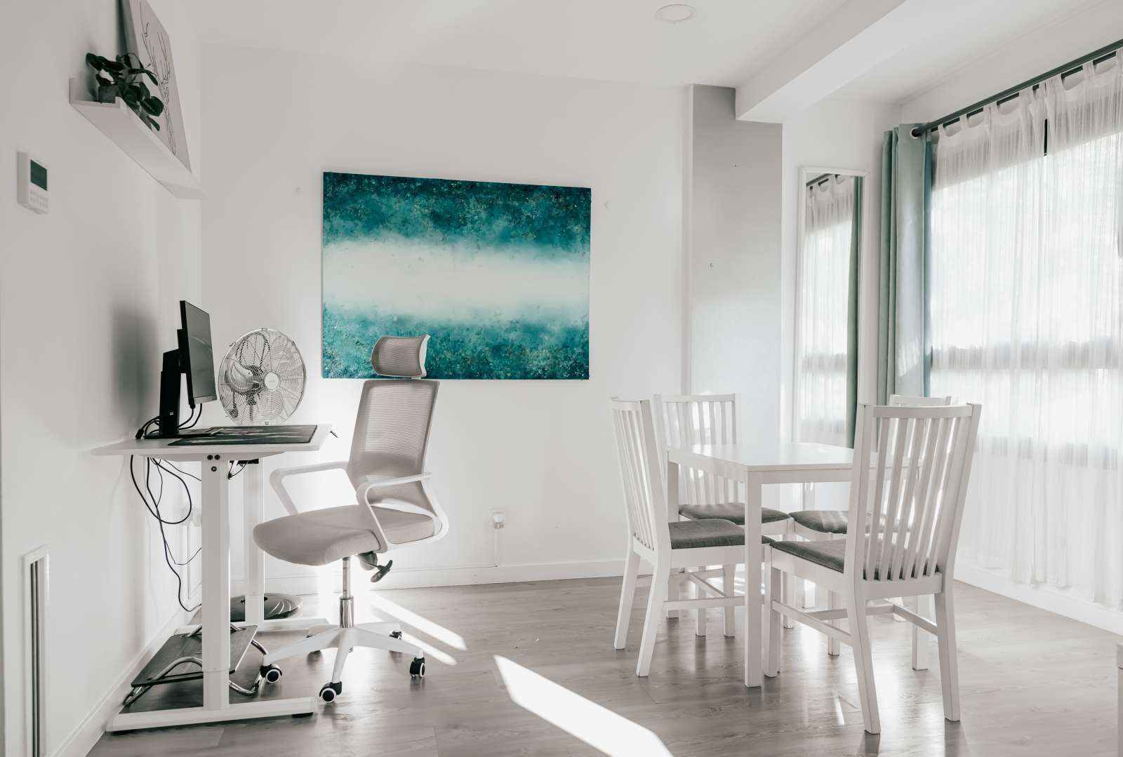 Dining room of Study to share in  Palma de Mallorca  with Air Conditioner and Terrace