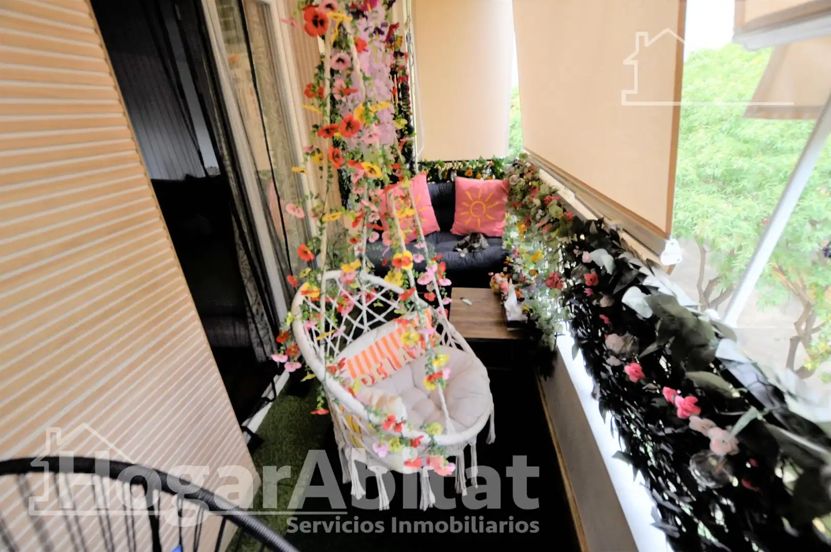 Terrasse von Wohnung zum Verkauf in Alfafar mit Klimaanlage, Heizung und Parkett