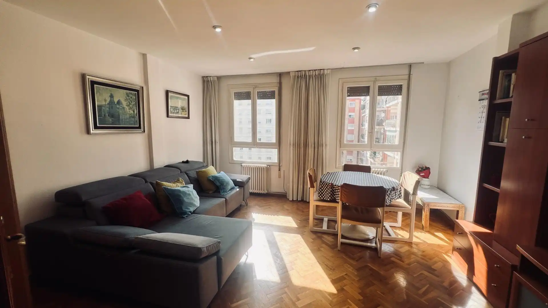Wohnzimmer von Wohnung zum Verkauf in Castellón de la Plana / Castelló de la Plana mit Parkett und Balkon