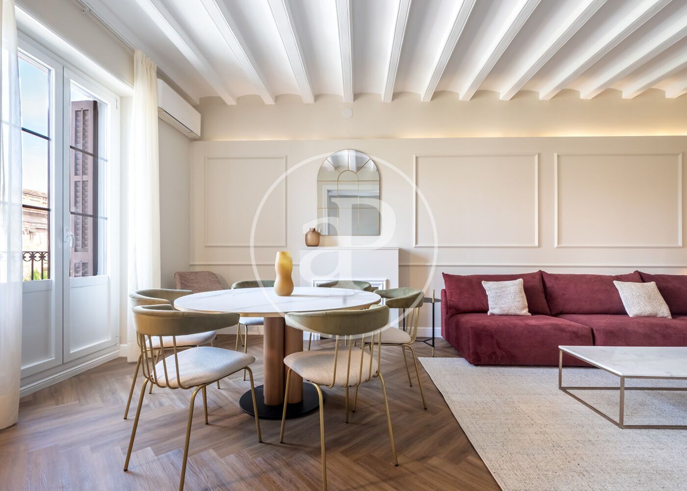 Sala d'estar de Pis en venda en  Barcelona Capital amb Aire condicionat, Calefacció i Jardí privat