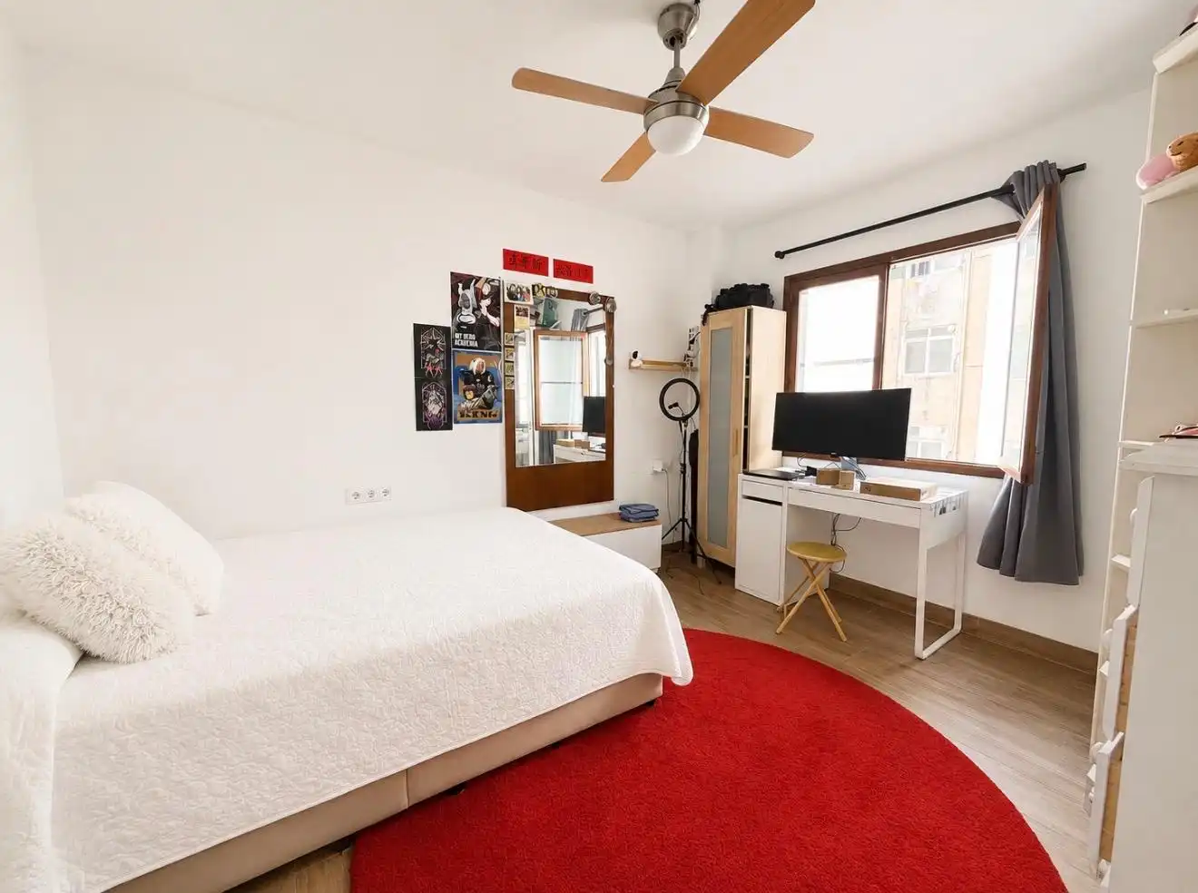 Schlafzimmer von Wohnung zum Verkauf in  Palma de Mallorca mit Parkett und Balkon