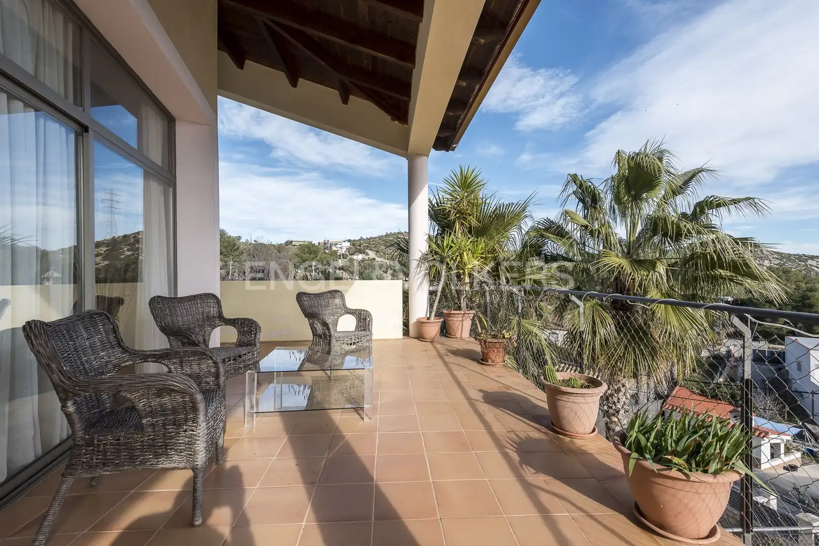 Terraza de Casa o chalet de alquiler en Olivella con Aire acondicionado, Calefacción y Jardín privado