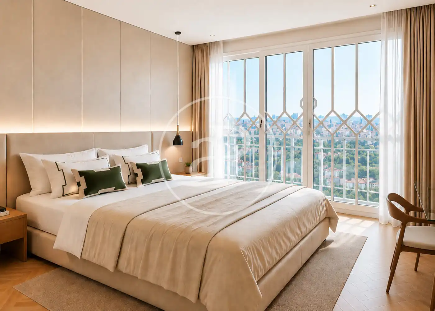 Schlafzimmer von Wohnung zum Verkauf in Barcelona mit Klimaanlage