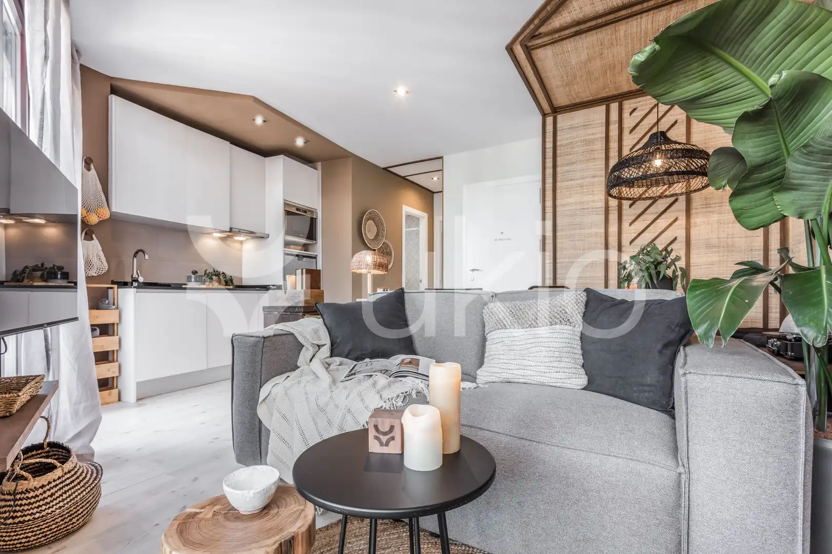 Sala de estar de Apartamento de alquiler en Madrid con Aire acondicionado, Calefacción y Terraza