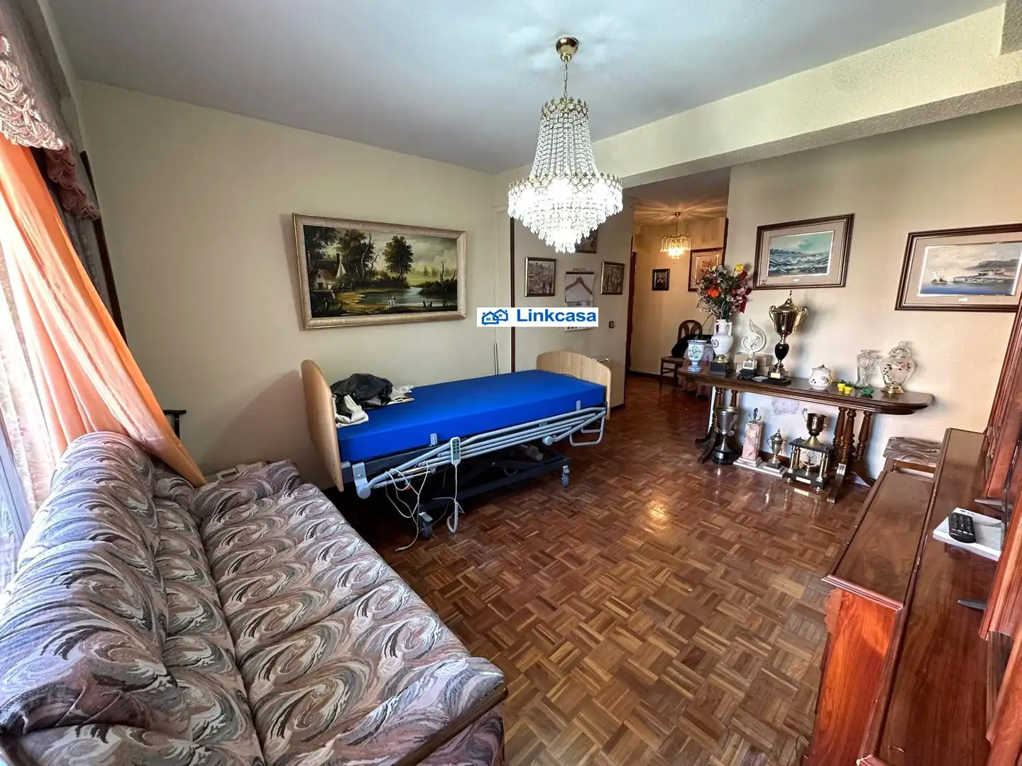 Living room of Flat for sale in Madrid  with Heating, Terrace and Furnished