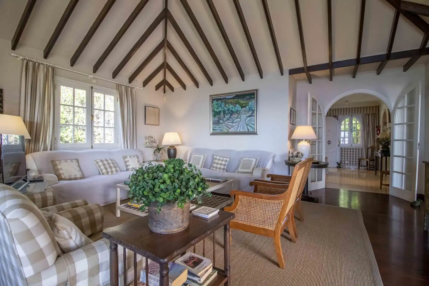 Sala d'estar de Casa adosada en venda en Santa Úrsula amb Jardí privat, Terrassa i Piscina