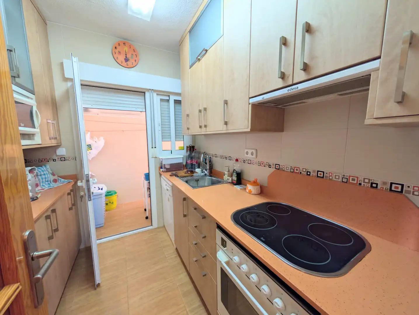 Kitchen of Flat for sale in Cartagena  with Air Conditioner, Furnished and Balcony