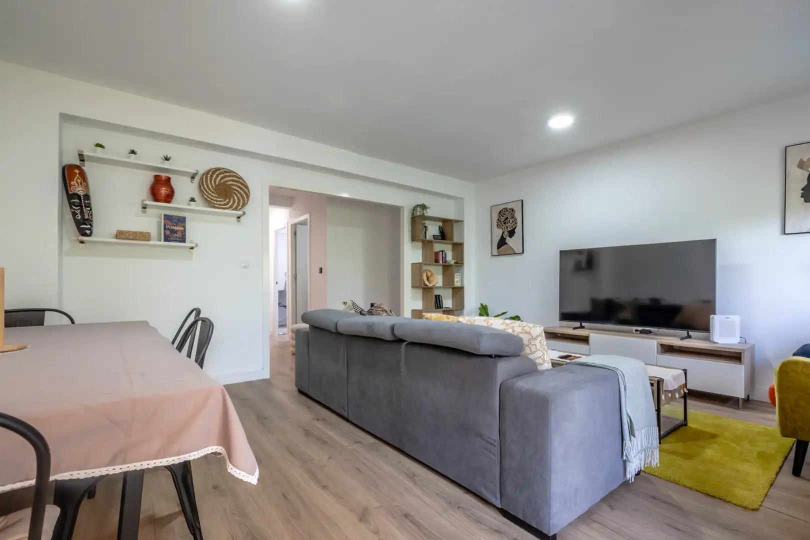 Wohnzimmer von Wohnungen zur Miete in Valencia mit Klimaanlage, Heizung und Parkett