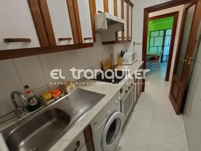 Cuina de Estudi de lloguer en Madrid amb Aire condicionat i Moblat