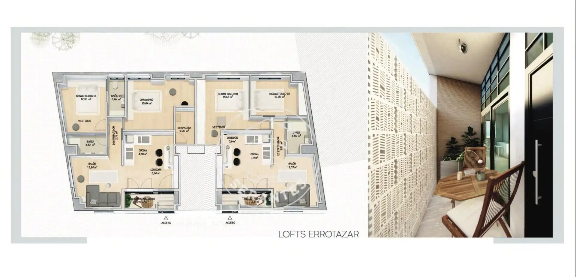 Habitación de Loft en venta en  Pamplona / Iruña con Terraza