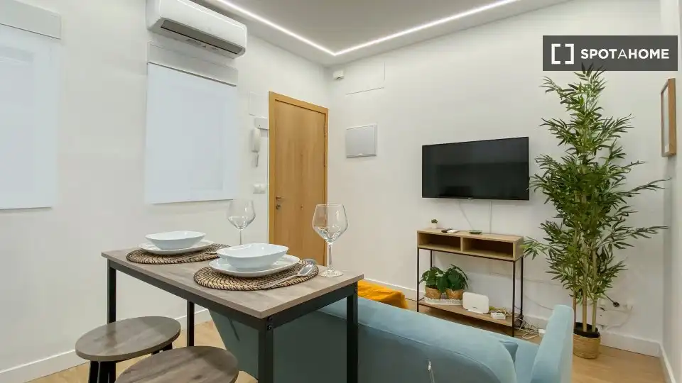 Wohnzimmer von Wohnung zur Miete in Madrid mit Klimaanlage, Heizung und Möbliert