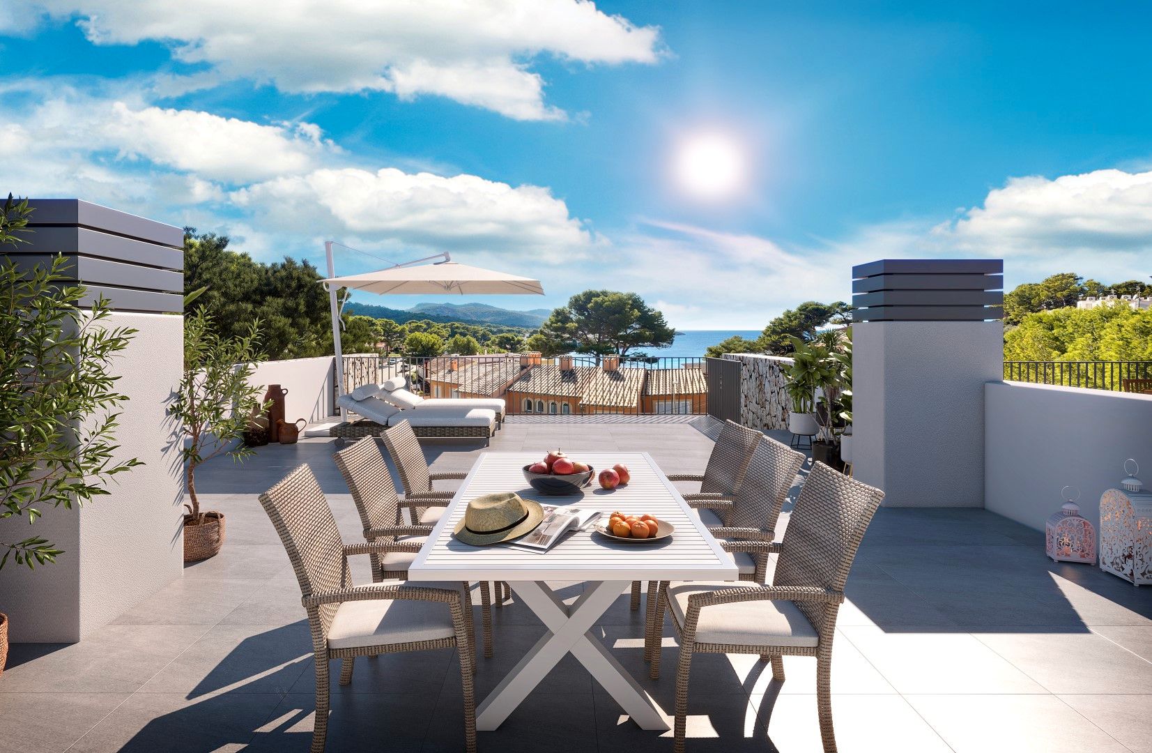 Terraza de Ático en venta en Andratx con Aire acondicionado y Piscina comunitaria