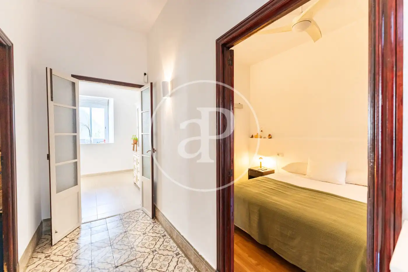 Schlafzimmer von Wohnung zur Miete in  Palma de Mallorca mit Klimaanlage, Heizung und Möbliert