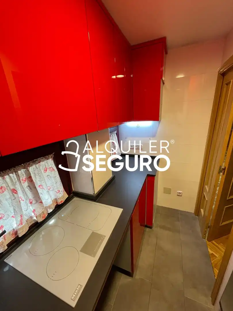 Cuina de Loft de lloguer en Madrid amb Aire condicionat i Calefacció