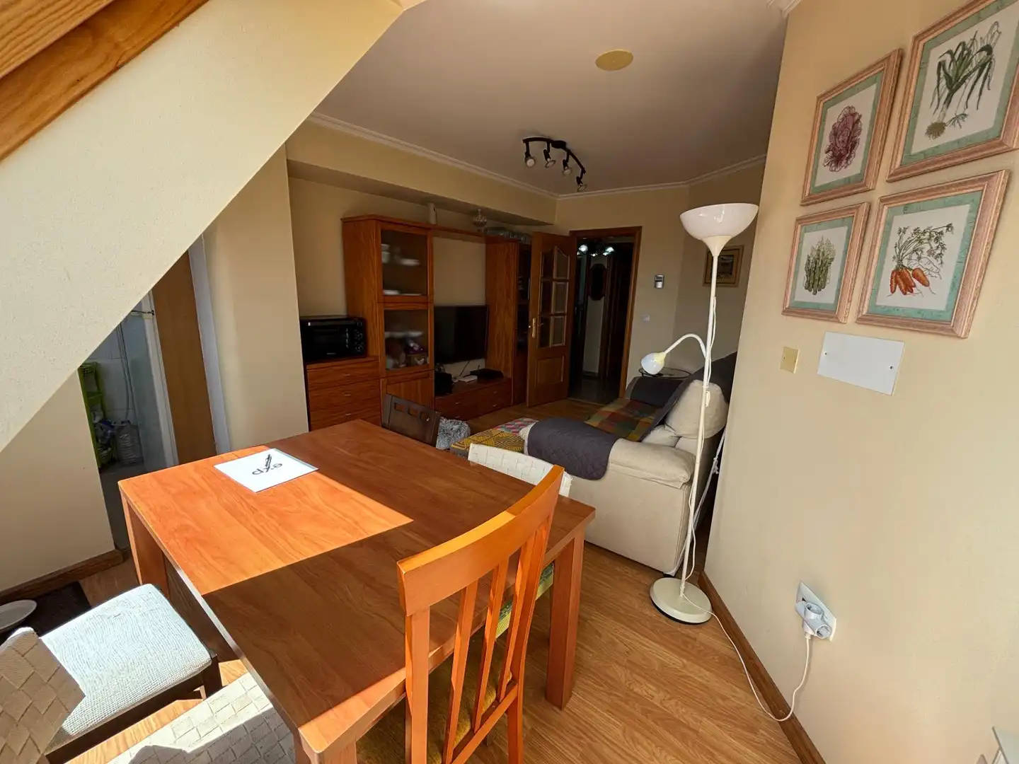 Living room of Attic for sale in Foz  with Heating, Terrace and Furnished