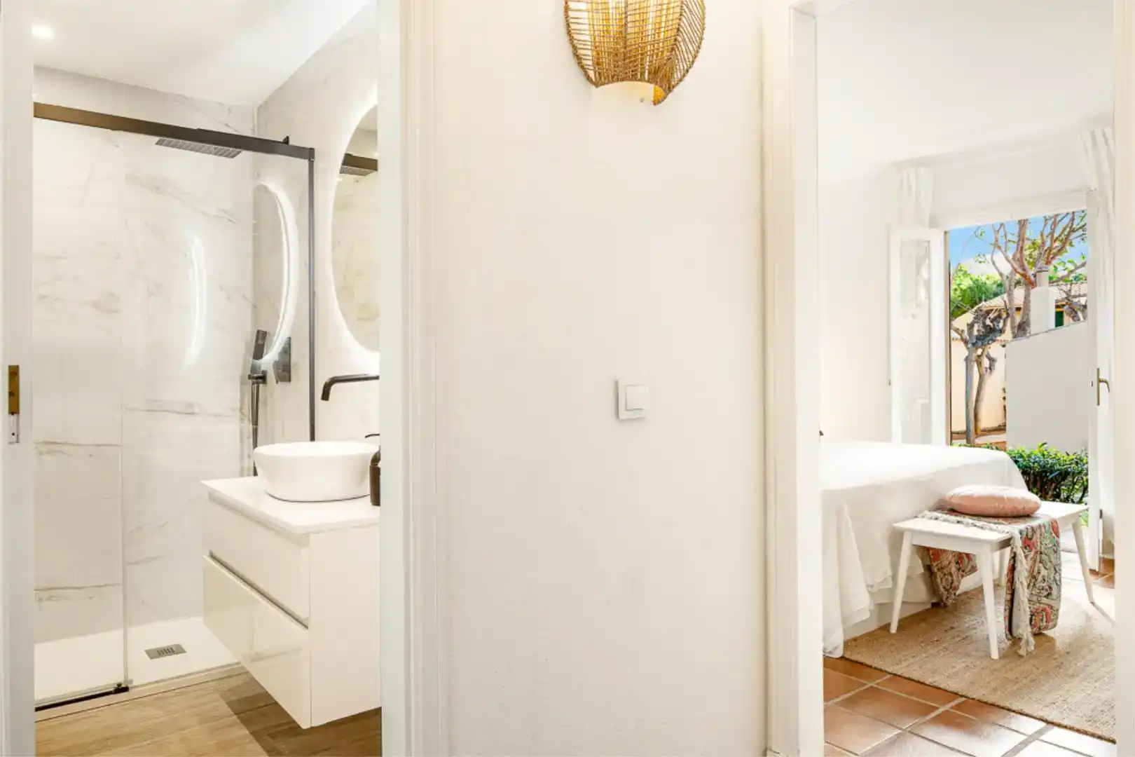 Baño de Casa o chalet de alquiler en Ciutadella de Menorca con Aire acondicionado, Jardín privado y Piscina