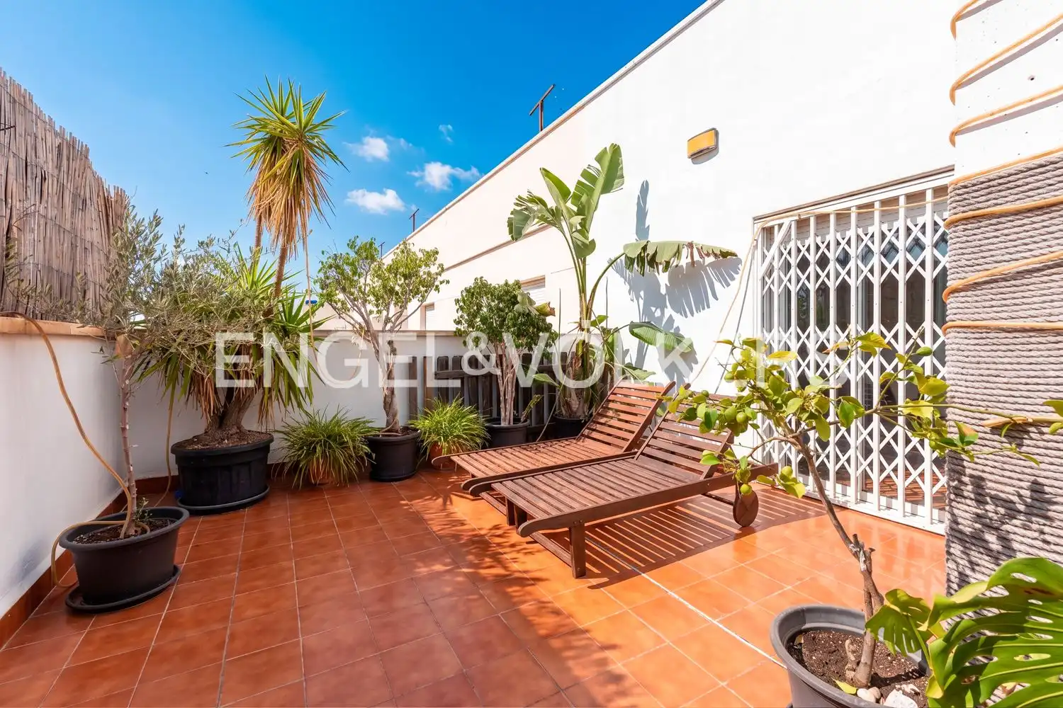 Terrasse von Dachboden zur Miete in Alboraya mit Klimaanlage, Heizung und Privatgarten