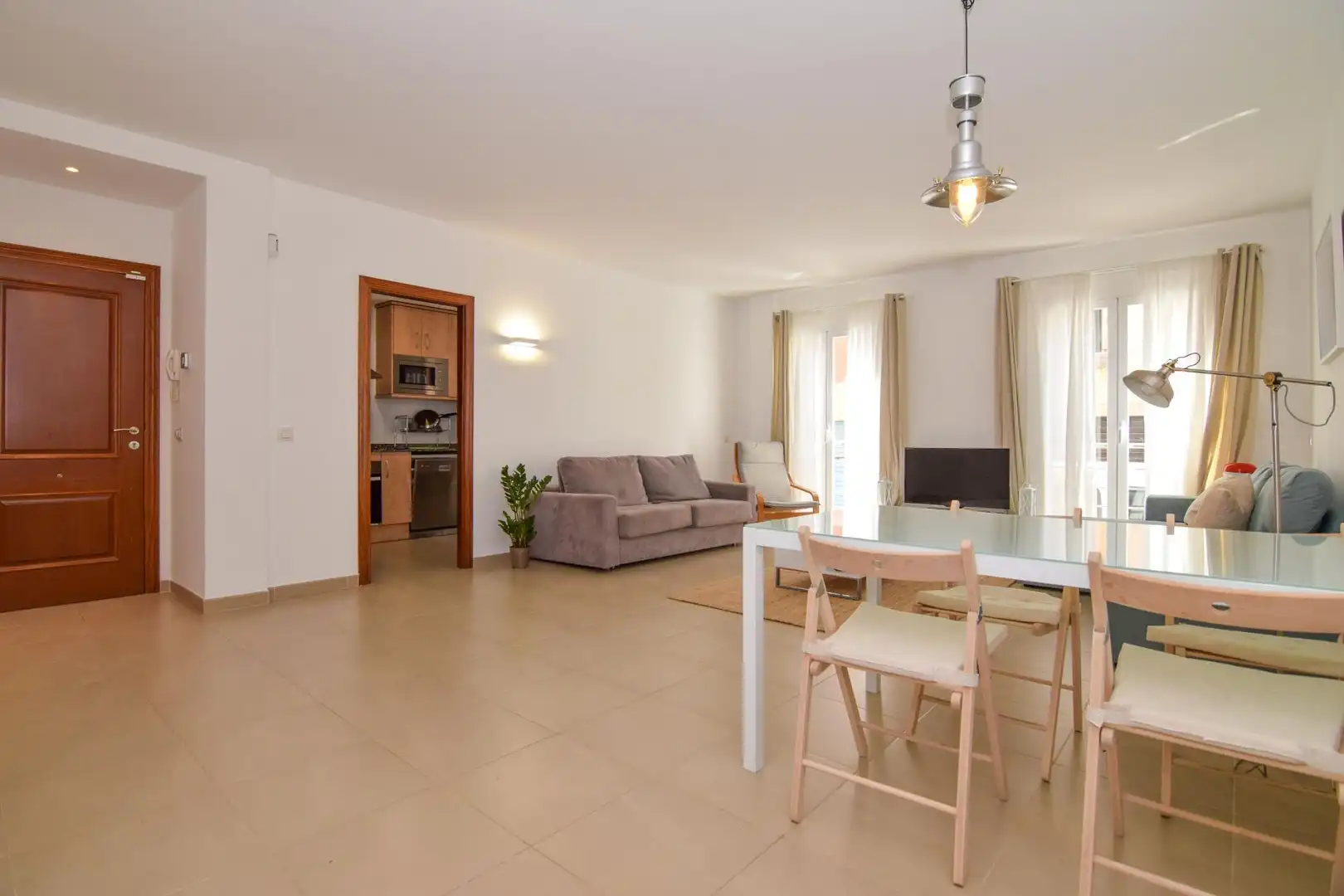 Living room of Flat for rent in Artà  with Air Conditioner, Storage room and Furnished