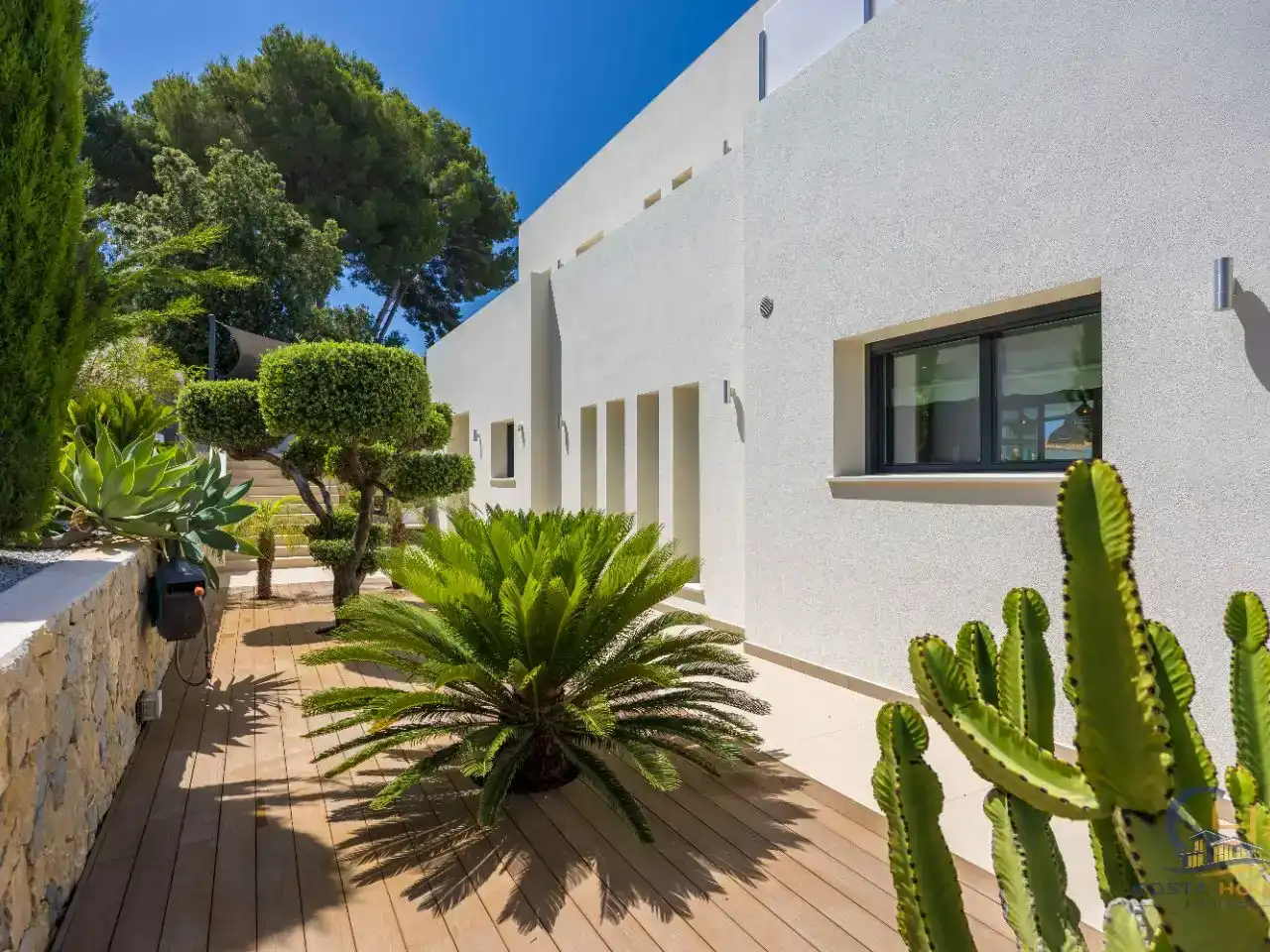 Außenansicht von Wohnung zum Verkauf in Moraira mit Klimaanlage, Schwimmbad und Balkon