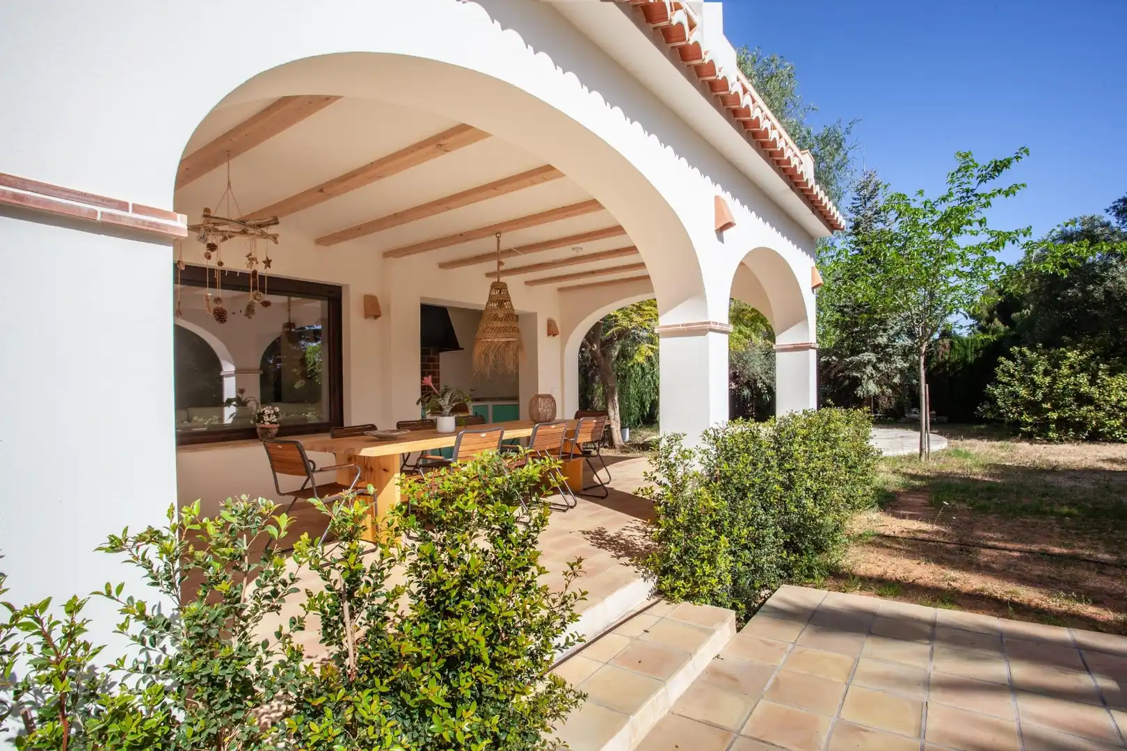 Terrace of Houses for rent in Pedreguer  with Air Conditioner, Heating and Private garden
