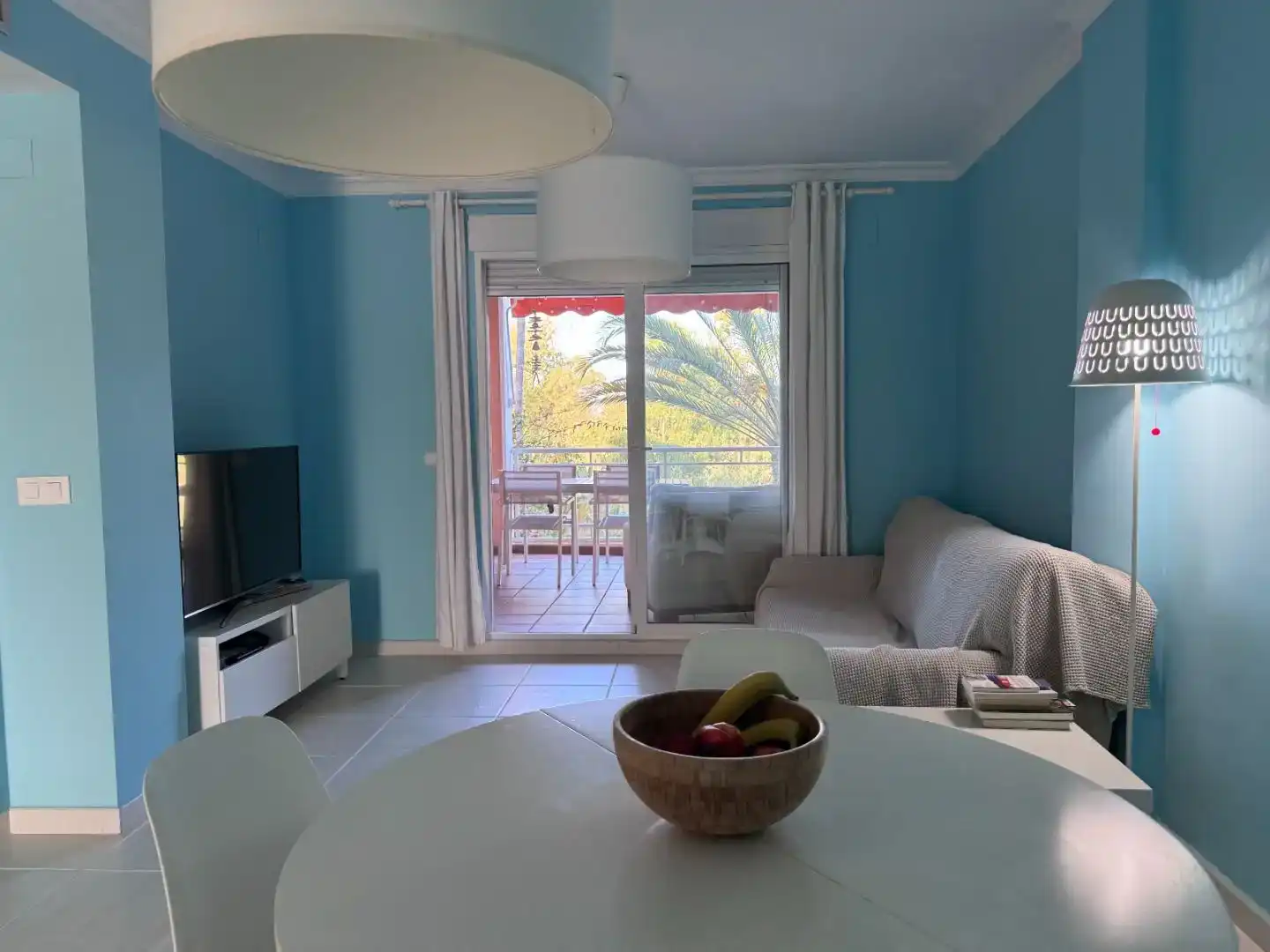 Living room of Apartments for rent in Oliva  with Air Conditioner, Swimming Pool and Balcony