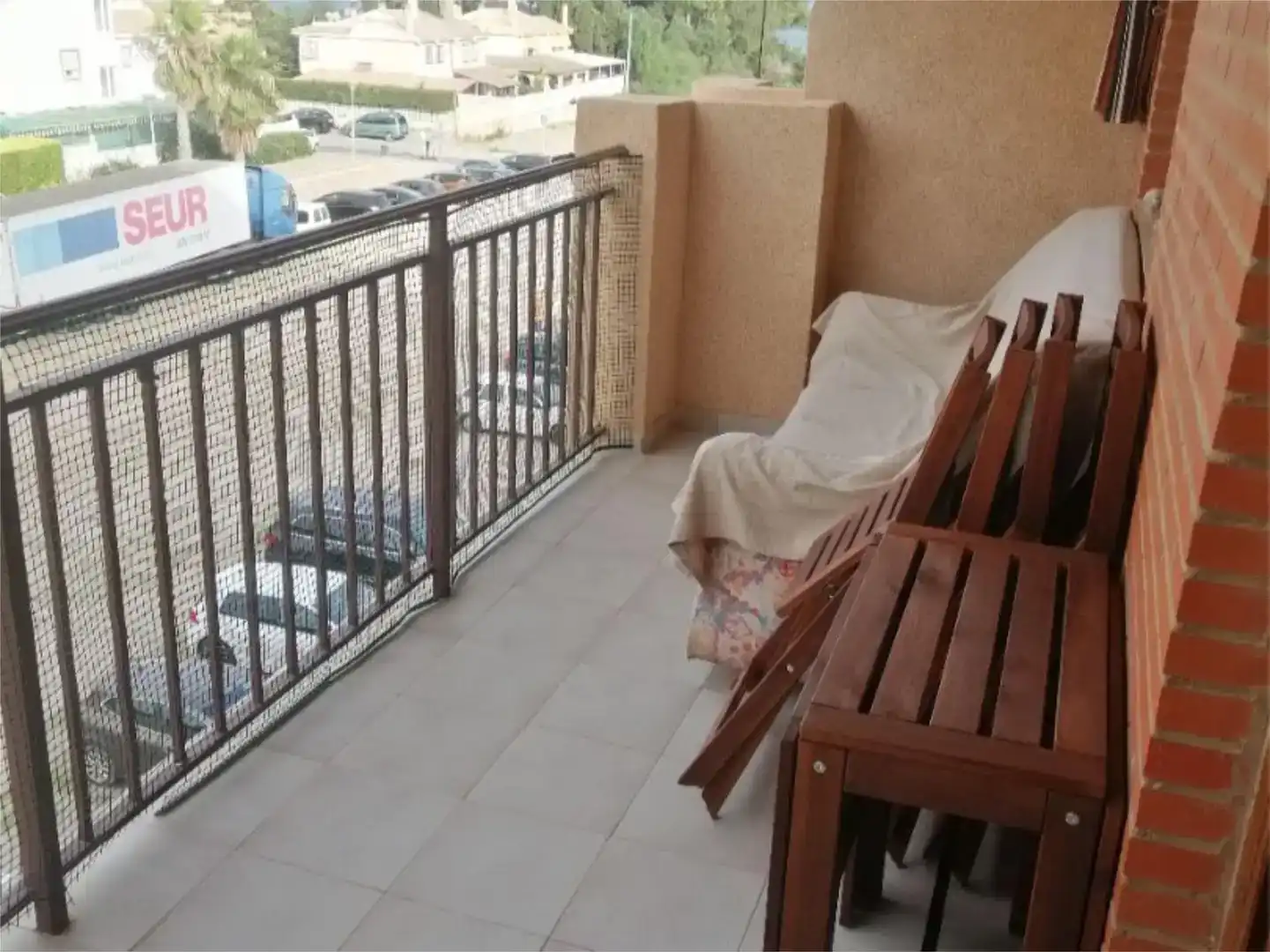 Balcony of Flat for rent in Mazarrón  with Air Conditioner, Storage room and Furnished
