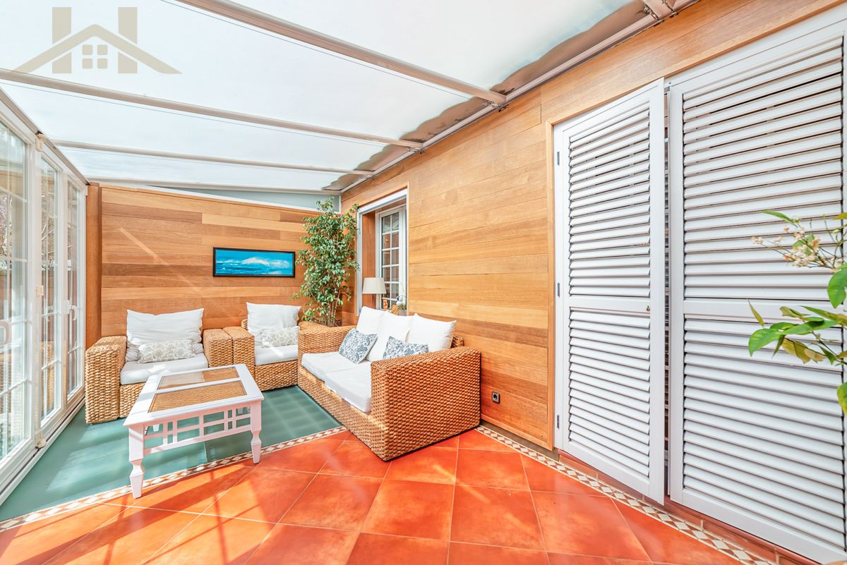 Terrace of Single-family semi-detached for sale in Tres Cantos  with Air Conditioner, Heating and Private garden