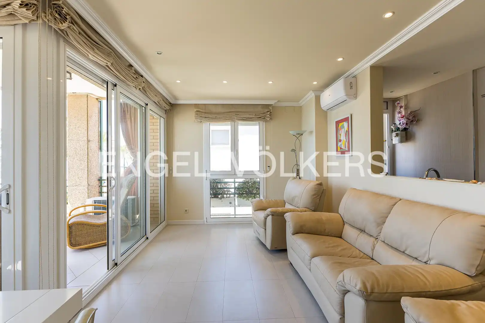 Sala de estar de Piso de alquiler en Cubelles con Aire acondicionado, Calefacción y Terraza