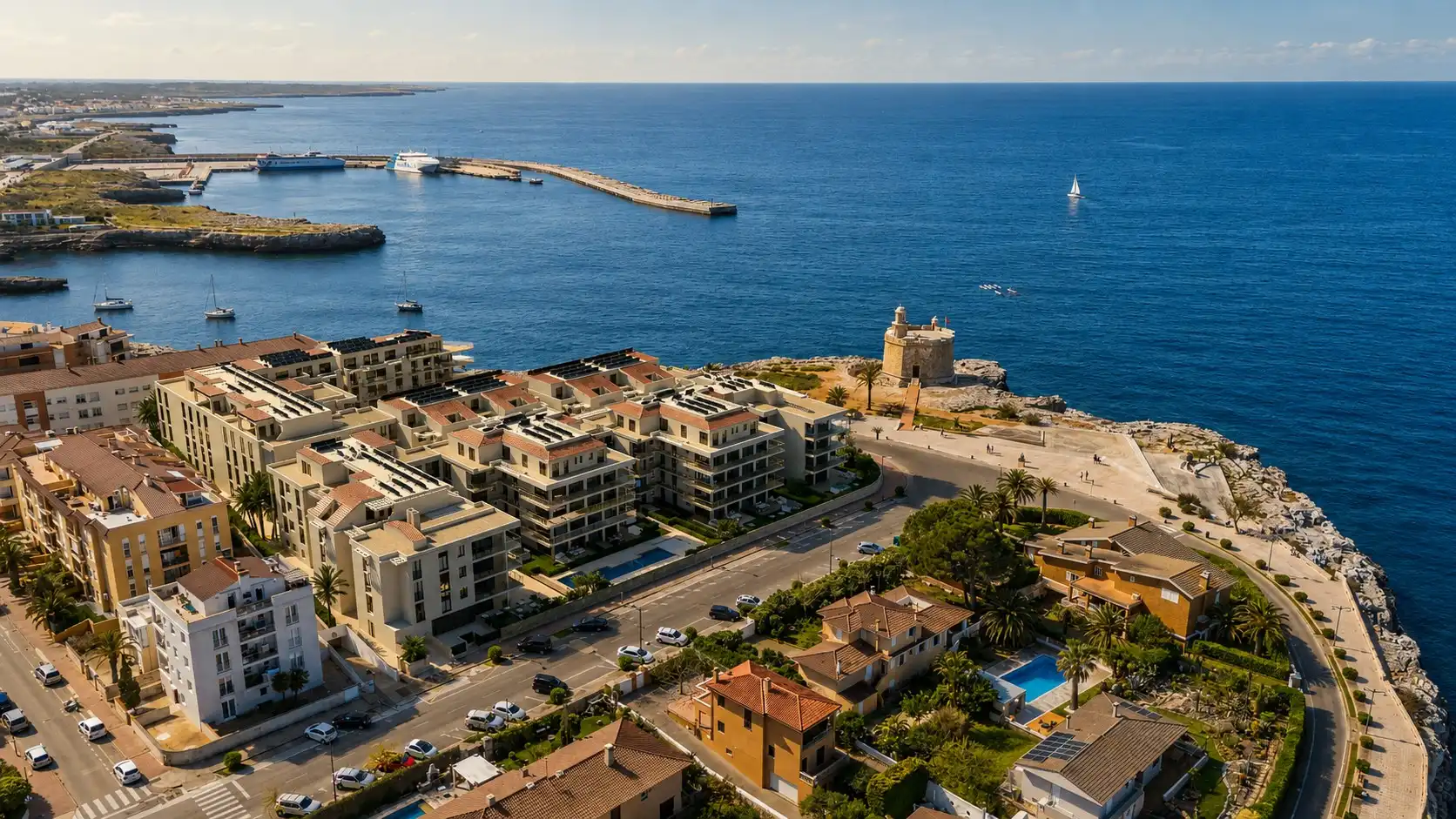 Exterior view of Flat for sale in Ciutadella de Menorca  with Air Conditioner, Terrace and Storage room
