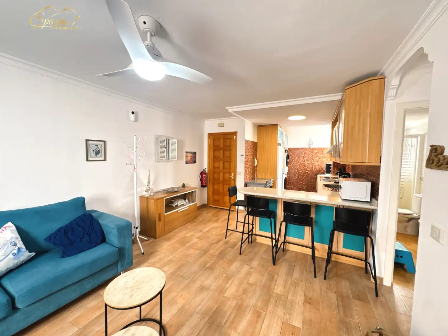 Sala de estar de Piso de alquiler en Agaete con Amueblado, Horno y Lavadora