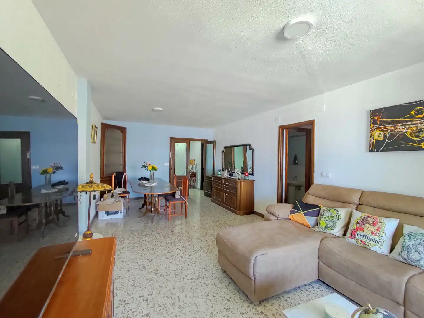 Wohnzimmer von Wohnung zur Miete in Torremolinos mit Klimaanlage, Heizung und Terrasse