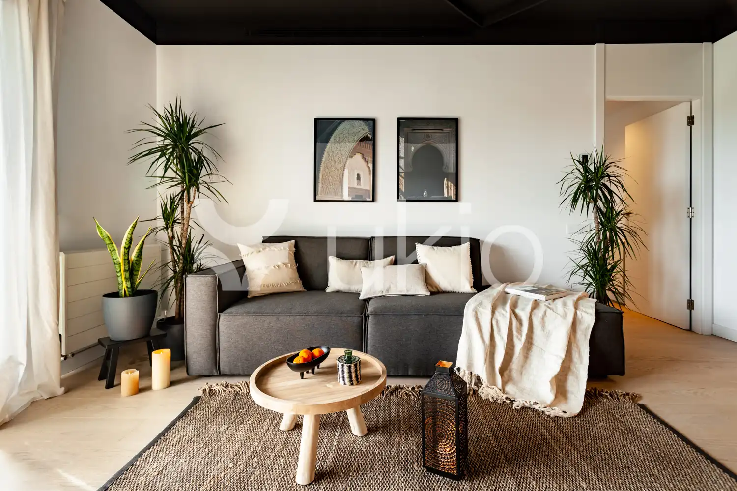 Sala d'estar de Apartament de lloguer en Barcelona amb Aire condicionat, Terrassa i Moblat